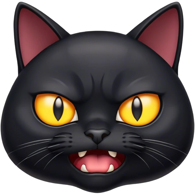 black cat angry  emoji