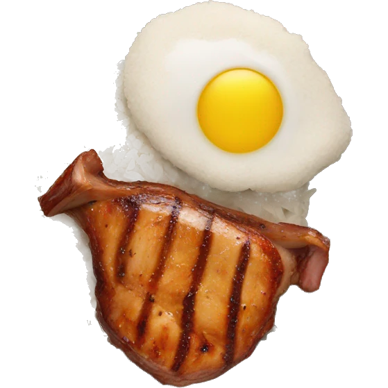 pork chops and rice emoji