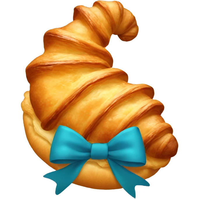 Croissant with a bow emoji