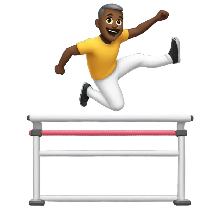 Man jumping a hurdle emoji