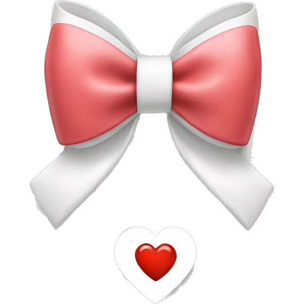 Bow with white heart  emoji