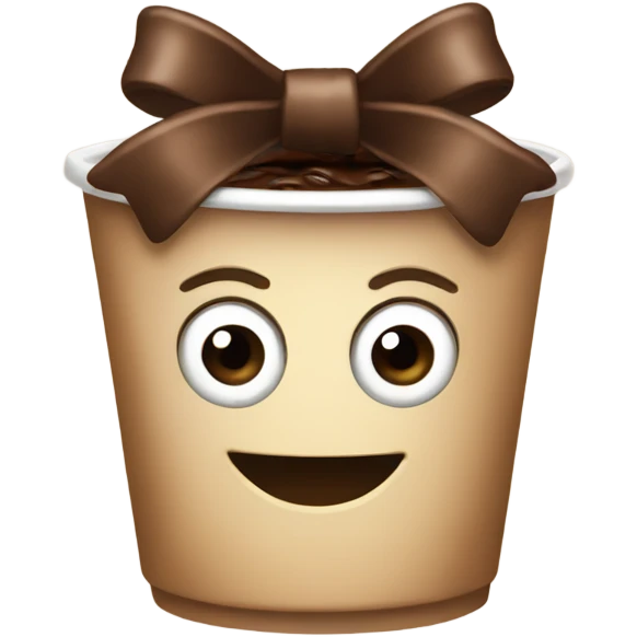 Coffe whit a bow  emoji