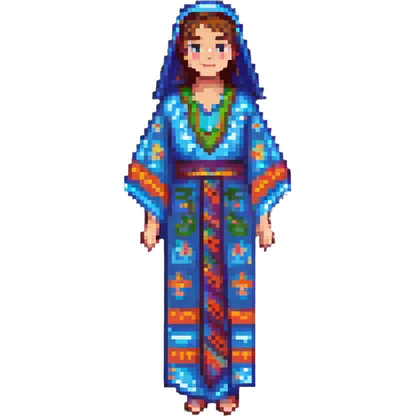 person wearing a caftan emoji