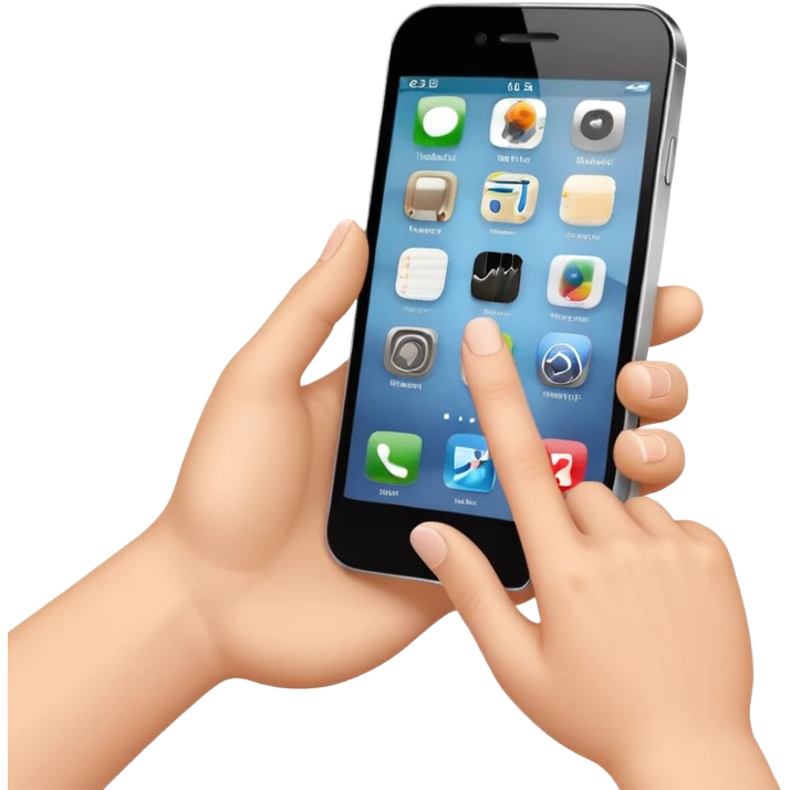Movimiento de mano como si tocará la puerta y la puerta es la pantalla del celular emoji