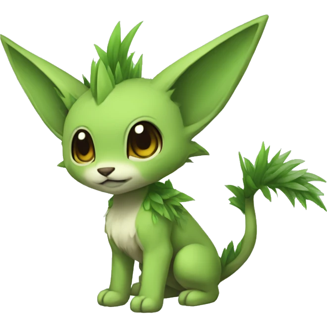 a anthro chibi-style grass-type-ground-type Fakémon-hybrid full body emoji