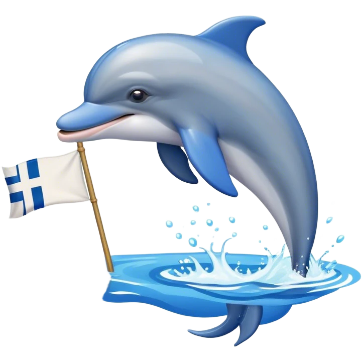 Dolfin carting the Greek flag emoji