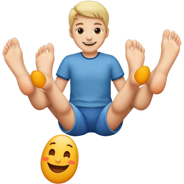 happy with feet emoji