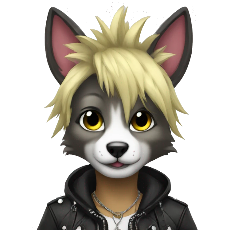 Anthro Punk Fursona  emoji