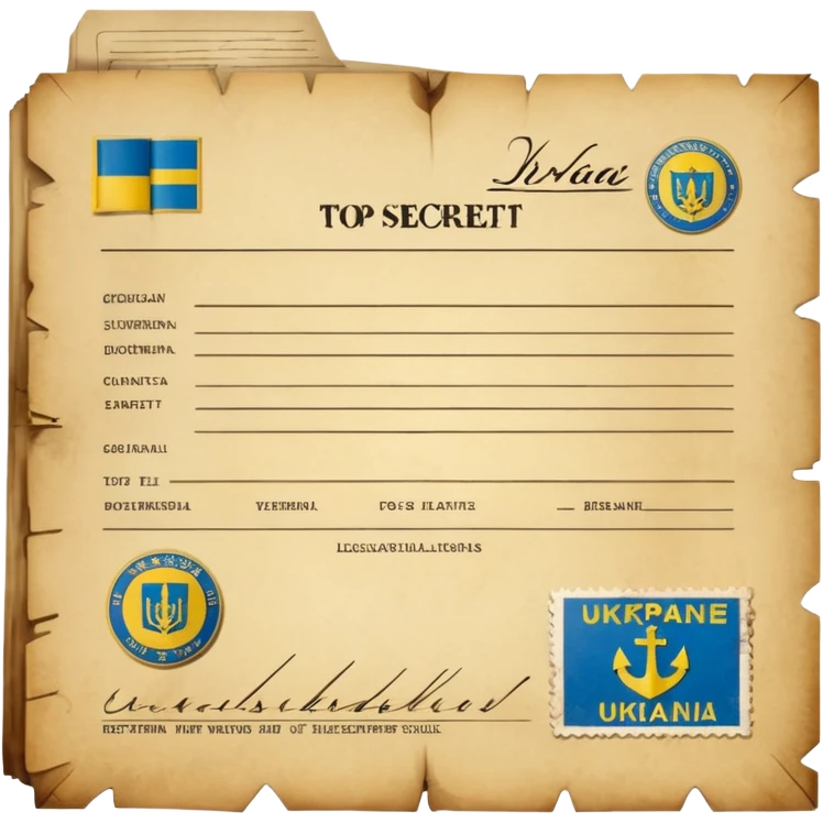generate ultra realistic top secret file from ukraine emoji