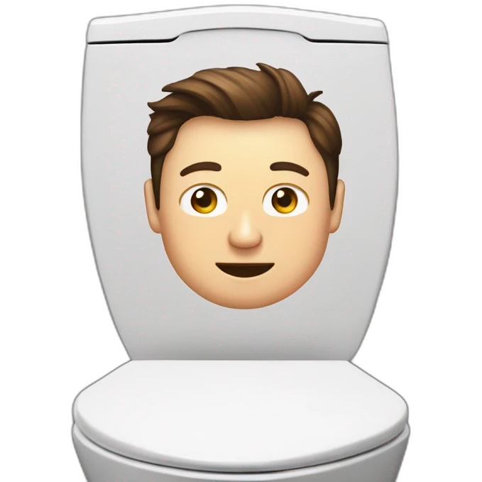 Elon musk sur les toilettes emoji