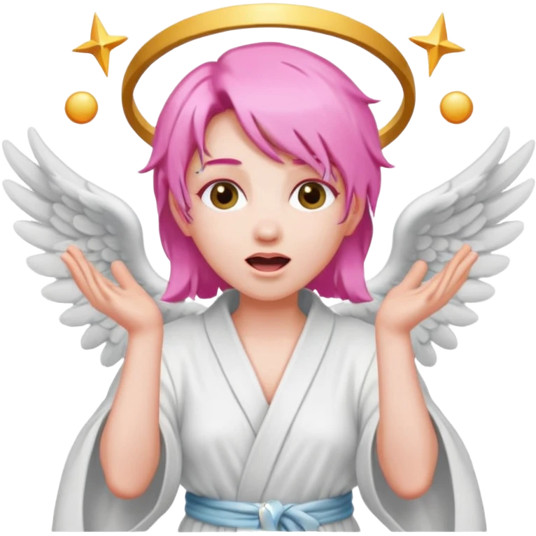 Pink-haired angel singing






























 emoji