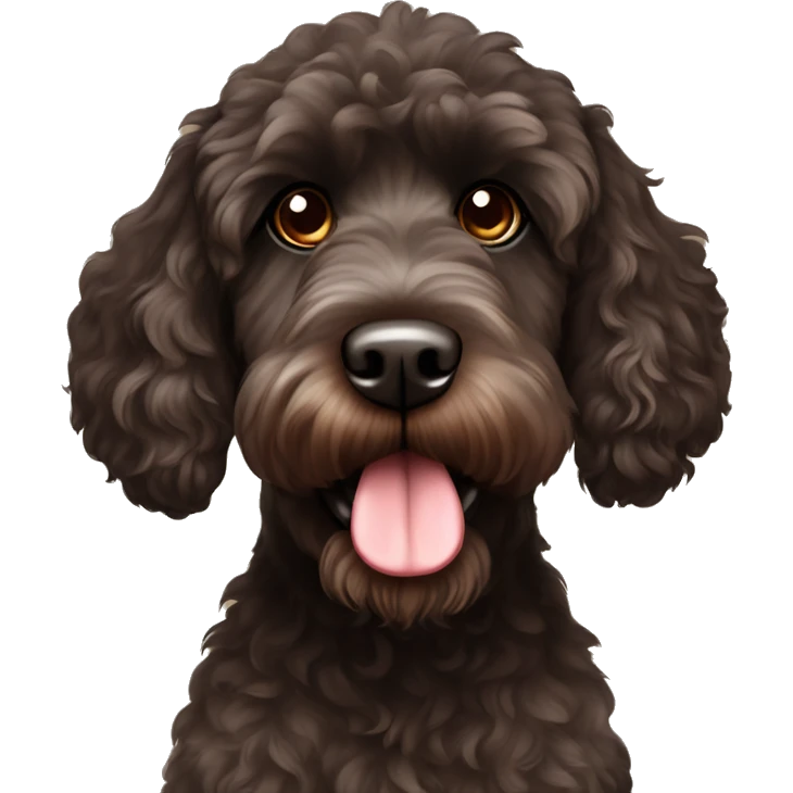 brown portuguese water dog full body  emoji