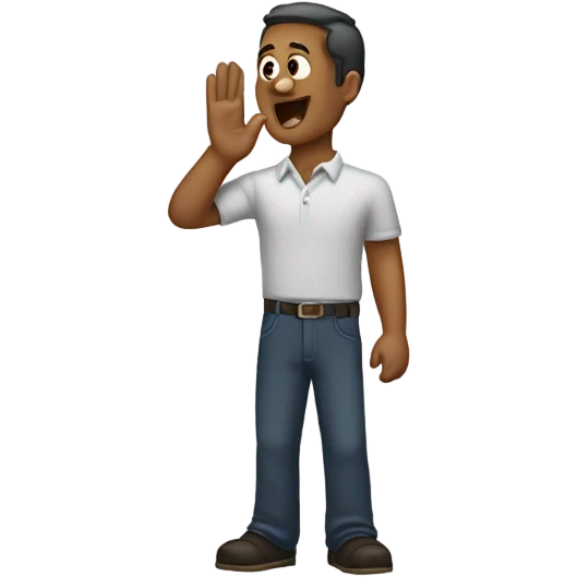 Man Calling with his hand emoji