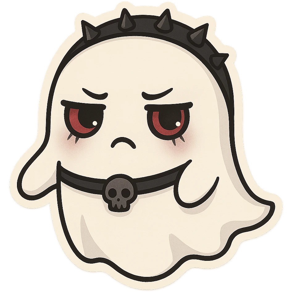 Goth white object emoji