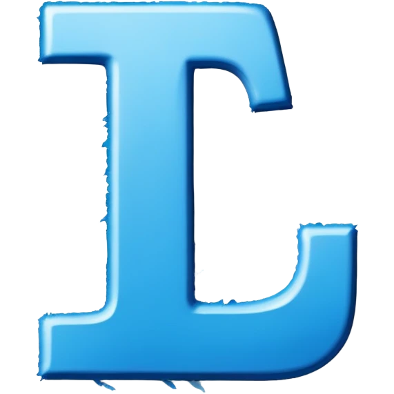 In blue Graffiti the letter L emoji