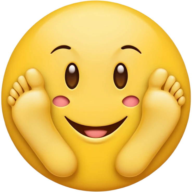 Toes crossed yellow emoji emoji