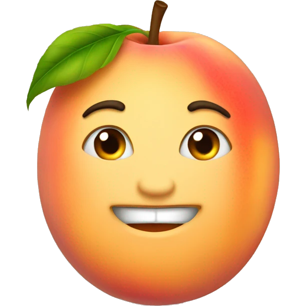 big plump peach emoji