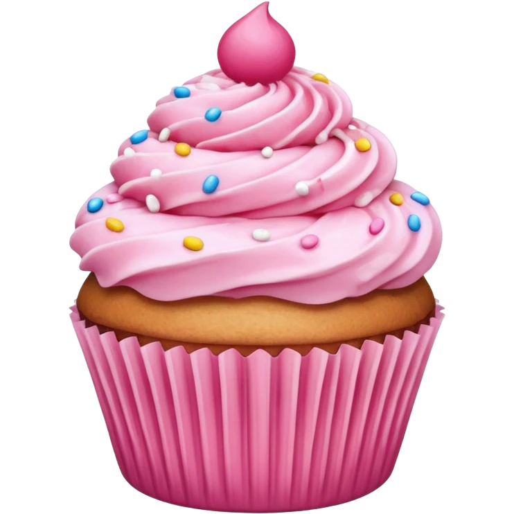 Cupcake with pink icing emoji