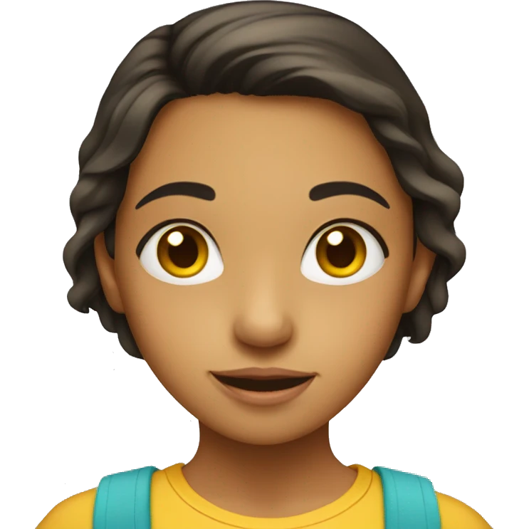 young  Hispanic Girl
 Wearing a yellow shirt emoji