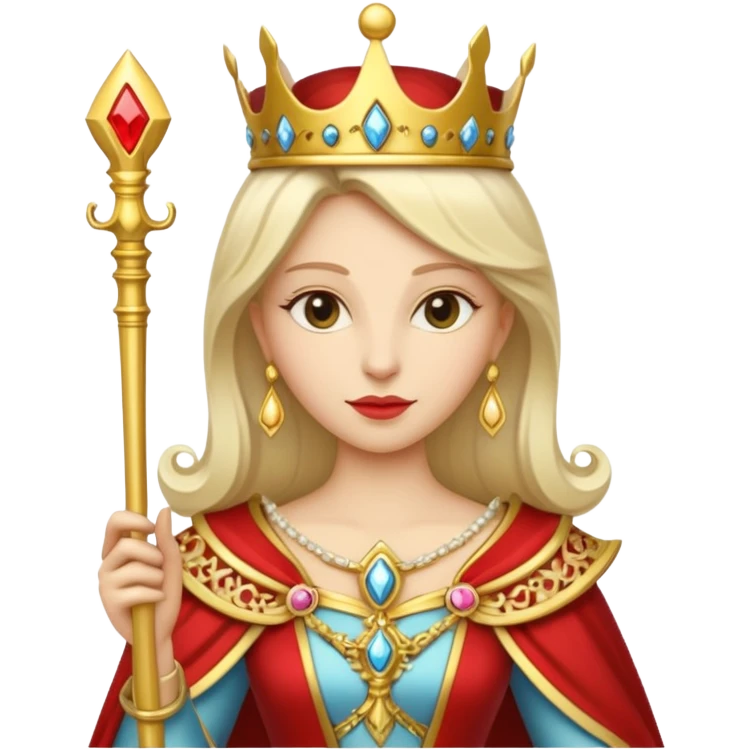 Solitaire card queen emoji