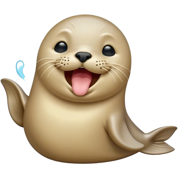 Cinematic Cute Yawning Seal Portrait Emoji, Head tilted slightly with a dramatic, wide-open yawn, showcasing a lustrous, sleek body and half-closed, drowsy eyes exuding cozy contentment, Simplified yet irresistibly adorable features, highly detailed, glowing with a soft, cozy oceanic glow, high shine, relaxed yet expressive, stylized with a dash of whimsical marine charm, soft glowing outline, capturing the essence of a drowsy yet affectionate seal that seems ready to drift out of the screen for a nap! emoji