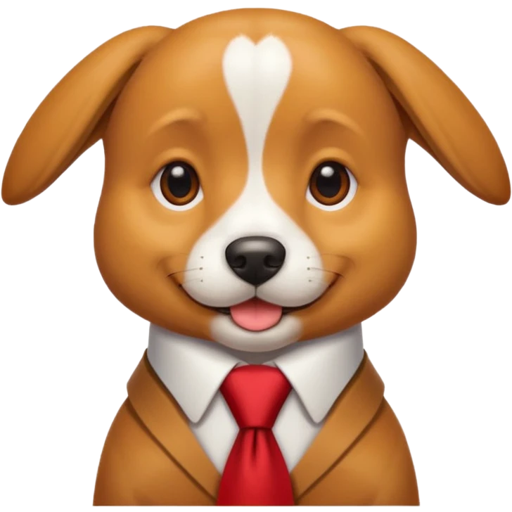 Dog wearing tie emoji