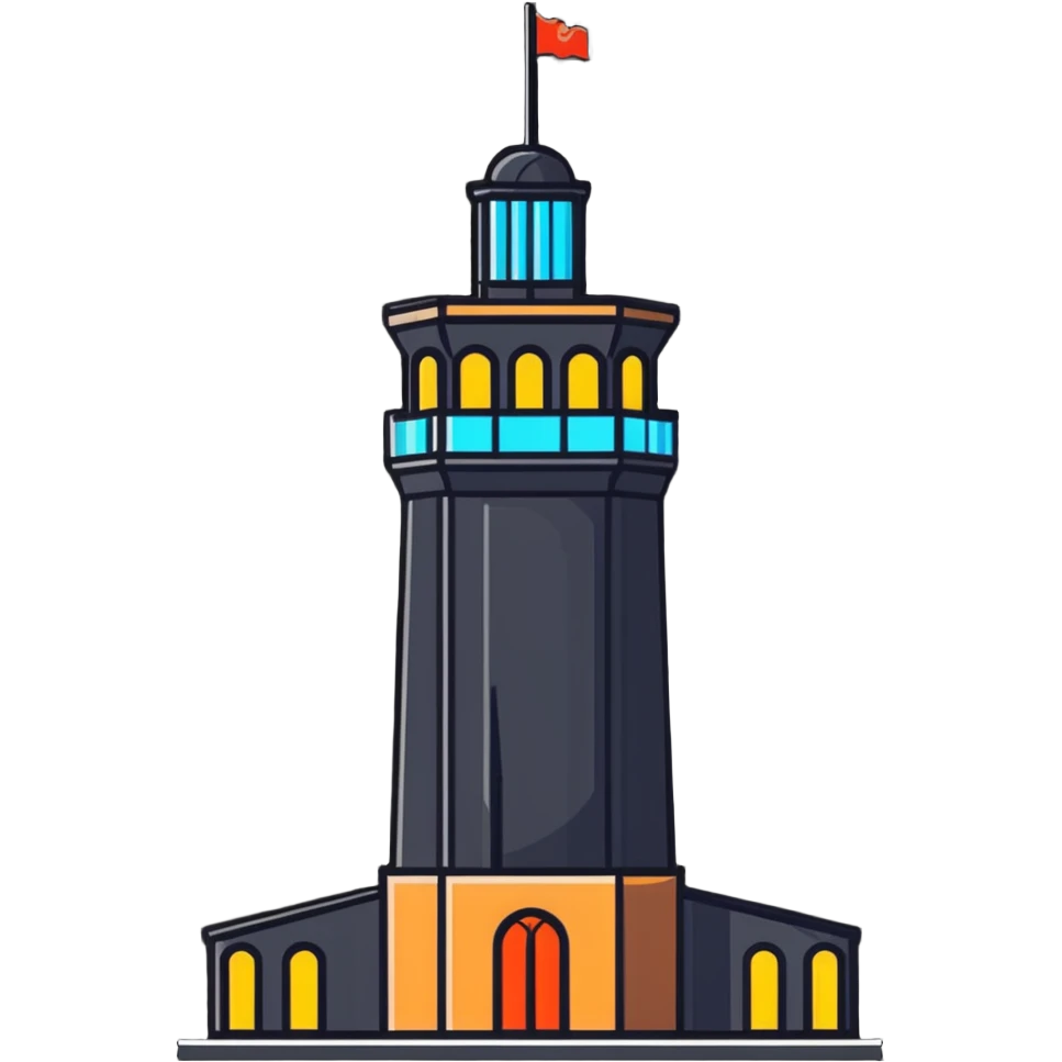 Bayterek Tower at night with illumination, Kazakhstan landmark emoji