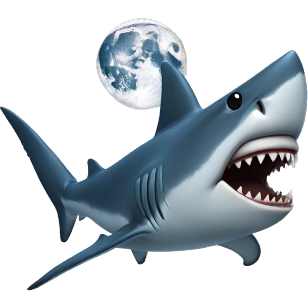 shark on the moon emoji