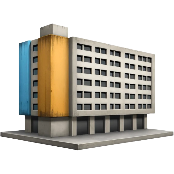 Berghain exterior, white background emoji