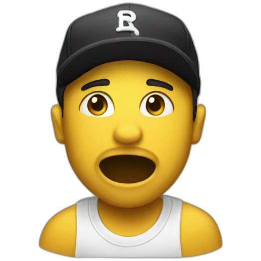 rap sign crazy emoji