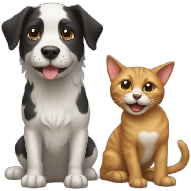 dog and cat emoji