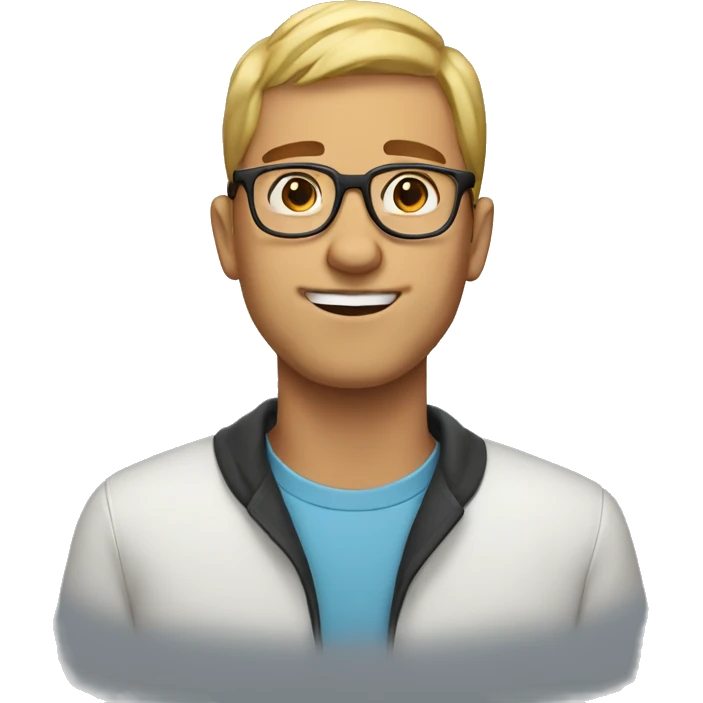 guy with glasses and acne emoji