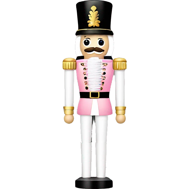 3 light Pink and white themed nutcrackers  emoji