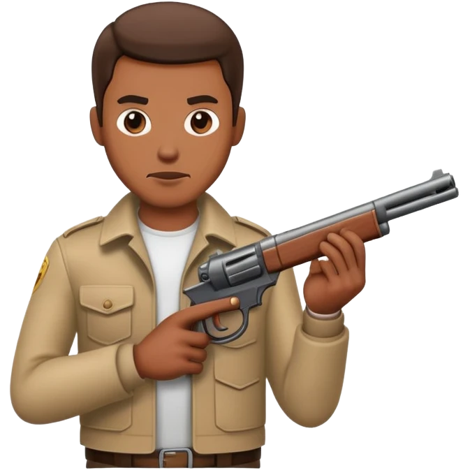 Персонаж комп проекта  EMPIRE MOBILE, бандит со стволом в руках emoji