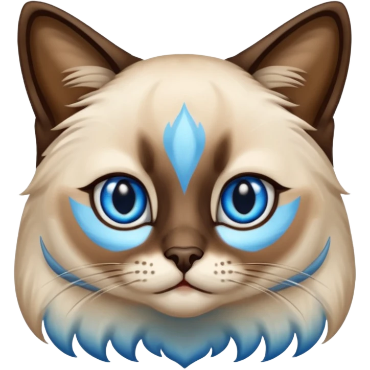
Siamese cat: ong hair fur emoji
