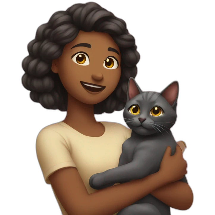 ladi petting a cat emoji