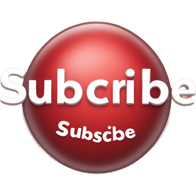 Red button with text saying "Subscribe!" emoji