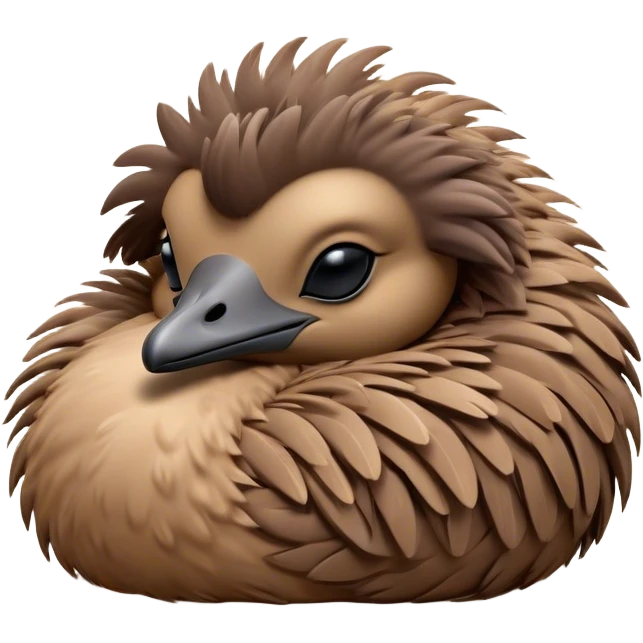 Meme-Worthy Cute Sleeping Emu Portrait Emoji, Head resting peacefully with a contented smile, showcasing a tall, graceful build and a luxuriously soft brown plumage, eyes shut in a serene, restful nap, Simplified yet hilariously adorable features, highly detailed, glowing with a soft, drowsy light, high shine, relaxed and utterly lovable, stylized with an air of playful laziness, bright and heartwarming, soft glowing outline, capturing the essence of a comically sleepy emu, so meme‐worthy it feels like it could instantly become the next viral sensation of adorable slumber! emoji