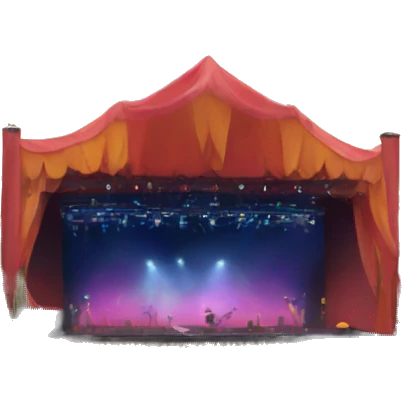 small sport and music festival stage emoji