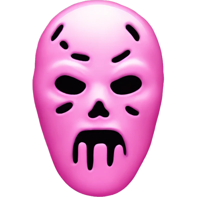 Pink ghostface emoji