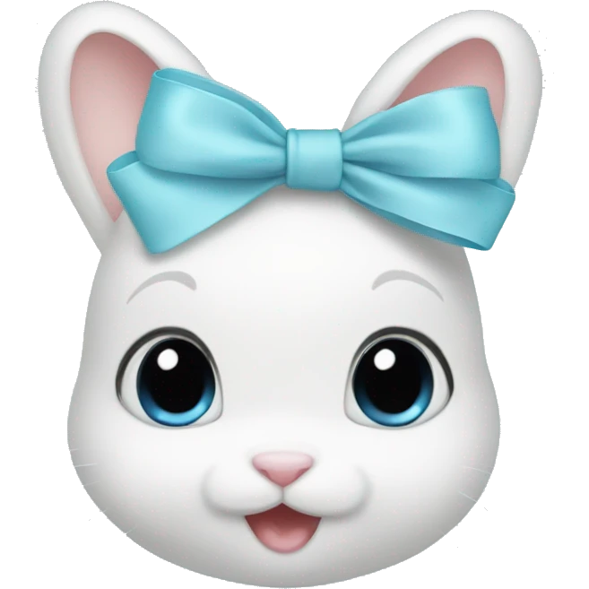 baby bunny baby blue bow emoji