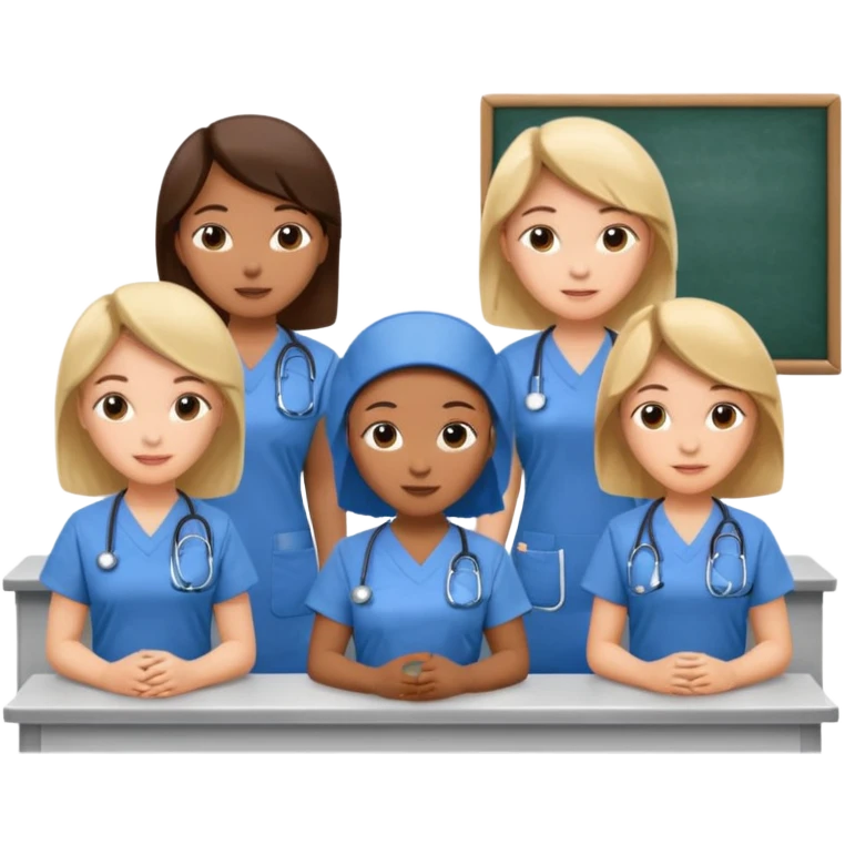 nurses in a classroom emoji