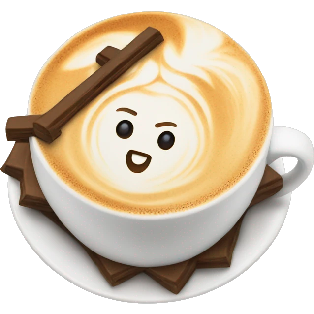Latte and bow emoji