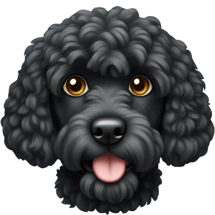 Black cockapoo dog emoji