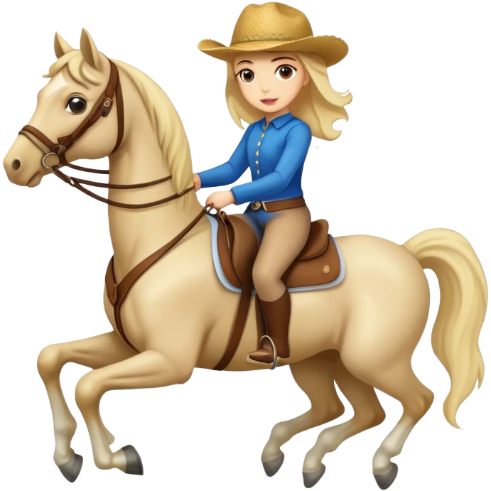 Girl riding horse emoji