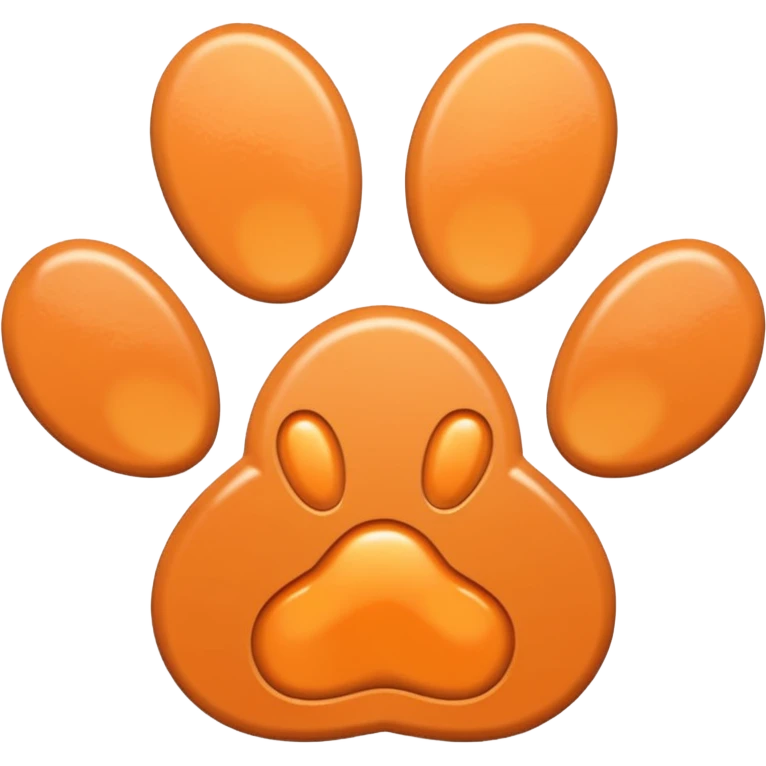 a light pastel orange pawprint emoji