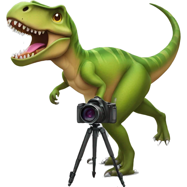 Trex taking photos emoji