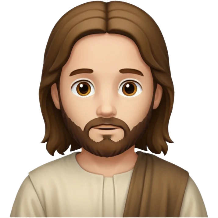 Jesus as a child and without beard emoji