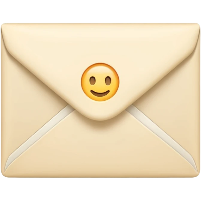Light cream color The envelope of the Letter emoji