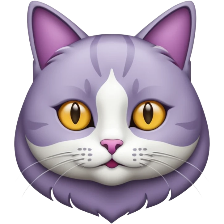 een kat met een paarse staart emoji